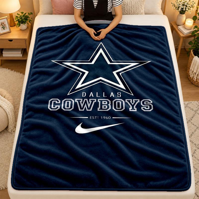 Flannel BlanketDallas Cowboys Warm Soft Throw Blanket for Indoor Sofa Bed Living Room Use