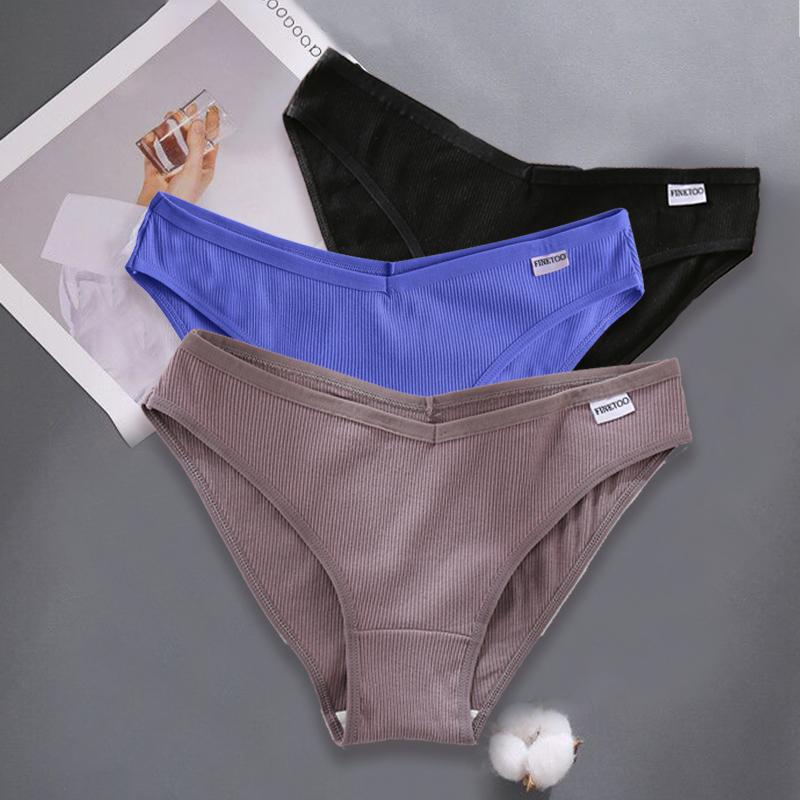 FINETOO 3 шт./компл. M-XXL женские сексуальные хлопковые трусики нижнее белье женские трусы женские трусы хлопковые трусики нижнее белье для девочек