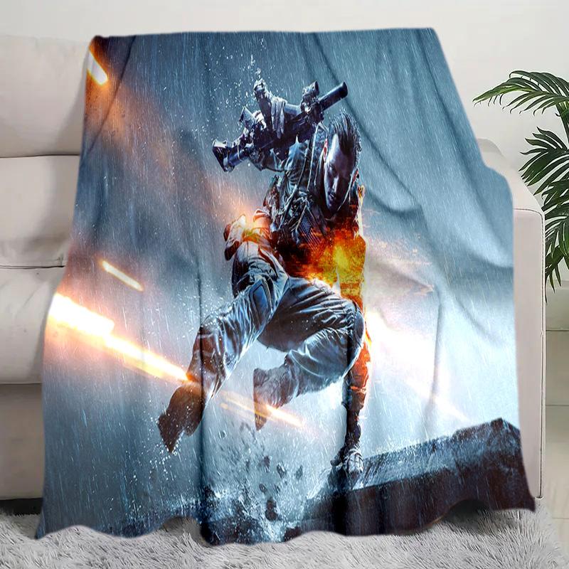 Cyberpunk Soldier  Blanket Soft Comfortable All Seasons Perfect Sofa Office Naps Trips Birthday Christmas Gift