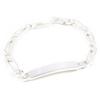 [H3156] - Silver Curb Chain 'Identity' 20 Cm 7 Mm