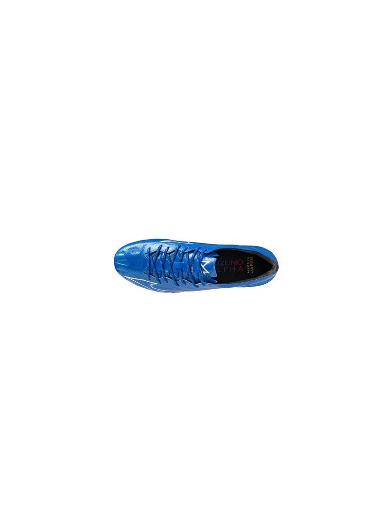 Football boots Mizuno laserblue / white / gold Alpha Japan
