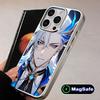Game GI Neuvillette Silver Plating Magsafe Mobile Phone Case for iPhone 17 16 15 14 13 12 11 Air Pro Max Plus Colorful Cover
