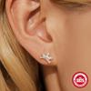 Rhombus Zirconium Pentagram Fashion Rainbow Elements Simple S925 Sterling Silver Daily With Horse Eye Zircon Stud Earrings