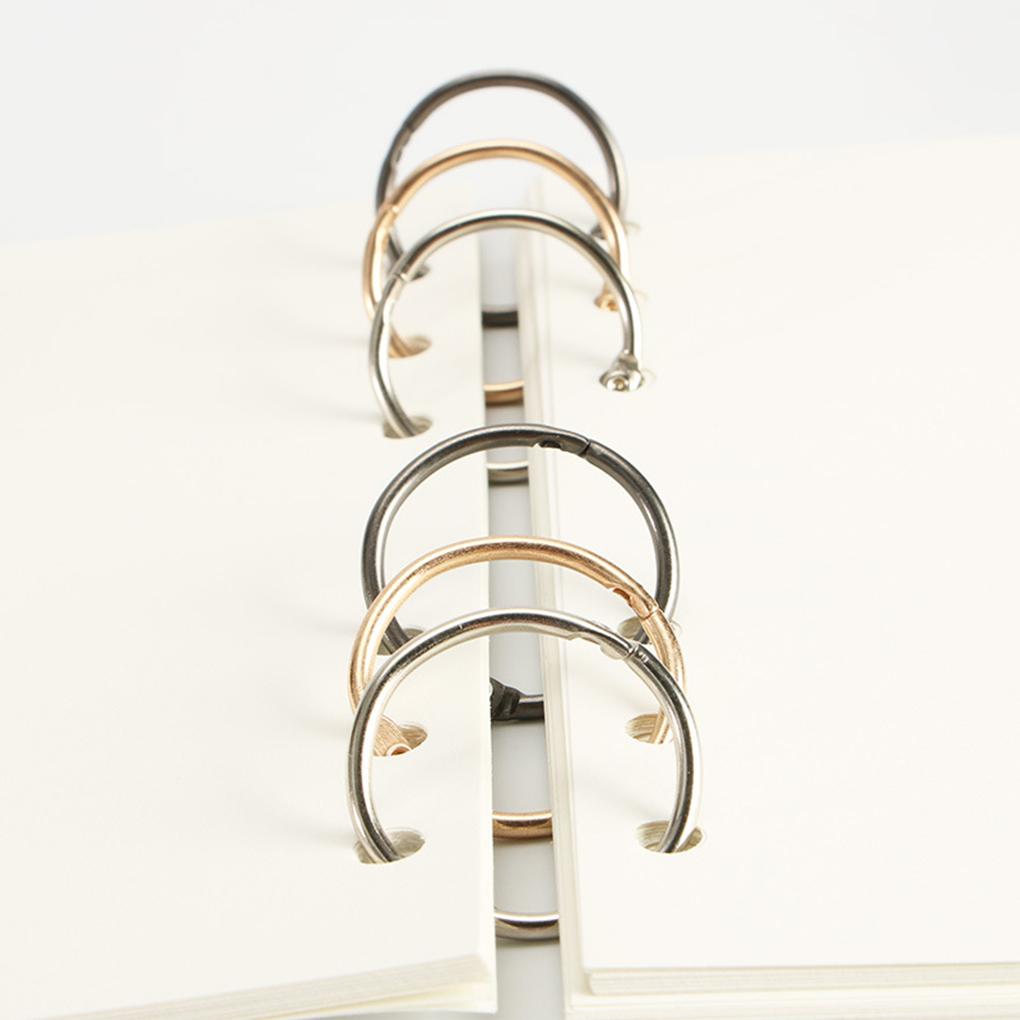 50 шт., металлические переплетные кольца, альбомы, обручи для книг с отрывными листами для домашнего блокнота, карты, скрапбукинга, офисного переплета