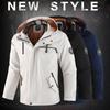 Американская весна осень новая мода мужская повседневная трендовая однотонная куртка с длинным рукавом на молнии с капюшоном для улицы мужское пальто одежда топы
