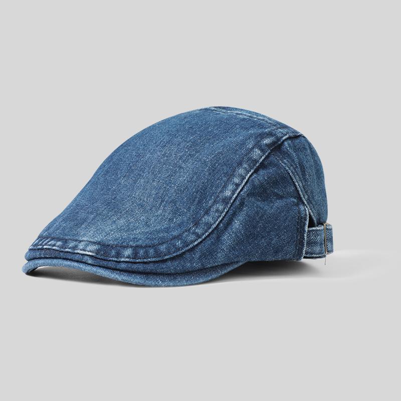 Spring Autumn Denim Casual Stylish Women Breathable Adjustable Party Daily Use Travel Beret Hat
