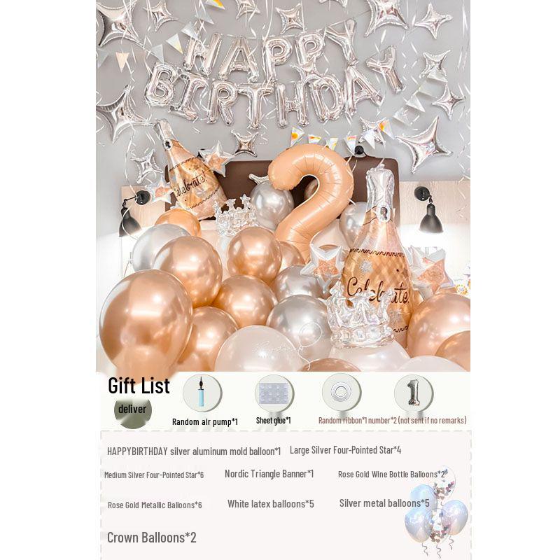 Романтические украшения-сюрприз на день рождения: Шары и фон для девушек и парней