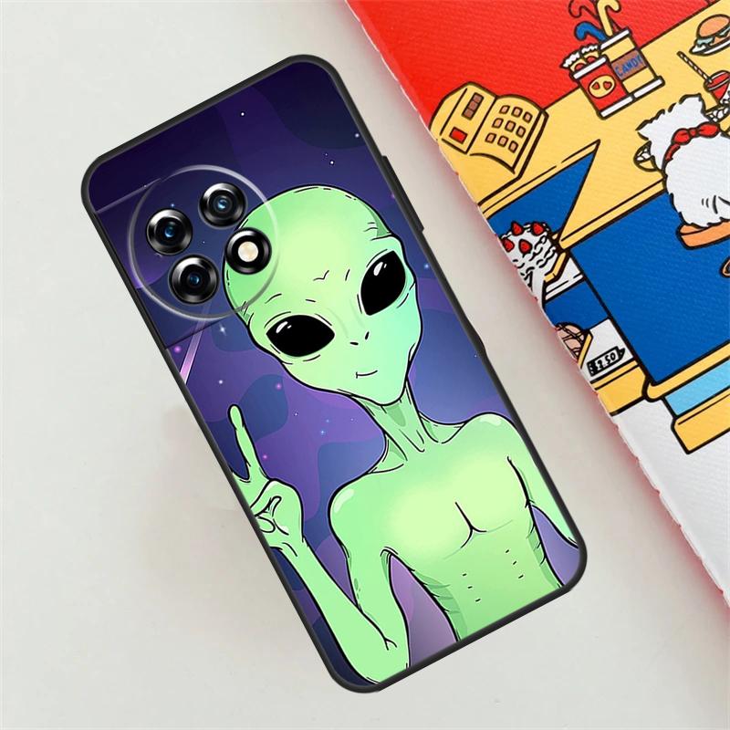 Aesthetics Cartoon Alien Space Case For OnePlus 12R 12 11 10 9 Pro 10R 9R 8T 10T Nord 3 2 CE 4 Lite N10 N20 N30 Back Cover