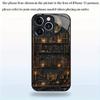 Креативная книжная полка закаленное стекло чехол для телефона подходит для iPhone17 16 15 14 13 12 11 Pro/Max/Plus противоударный