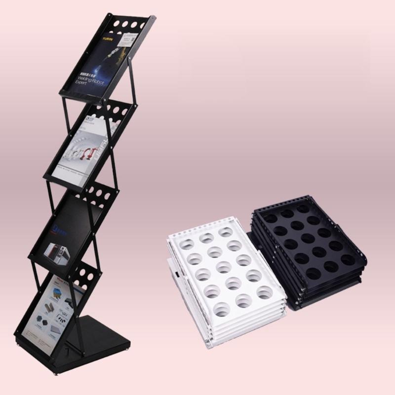 Портативный держатель для брошюр с прочной железной конструкцией, быстрая установка для торговых выставок и конференций