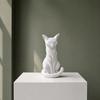 Скульптура кошки, 3D-печать, матовый белый, настольный декор с художественными линиями, домашние украшения для полки, минималистичный декор, подарок для любителей кошек
