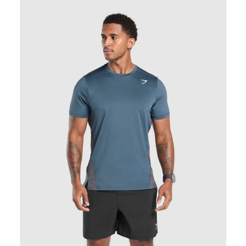 Мужская быстросохнущая фитнес-полиэстеровая футболка Топ Одежда Акула Удобная Дышащая Спортивная Фитнес-одежда Футболки Мужские