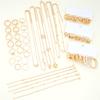 51 Pcs Elegant Boho Metal Earrings Ring Necklace Bracelet Jewelry Set Ankles For Women Parties Daily Versatility Holiday Gifts