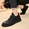 Модные уличные нескользящие повседневные мужские кожаные туфли удобные кроссовки высококачественные оксфордские туфли дышащая обувь для ходьбы кроссовки для ходьбы