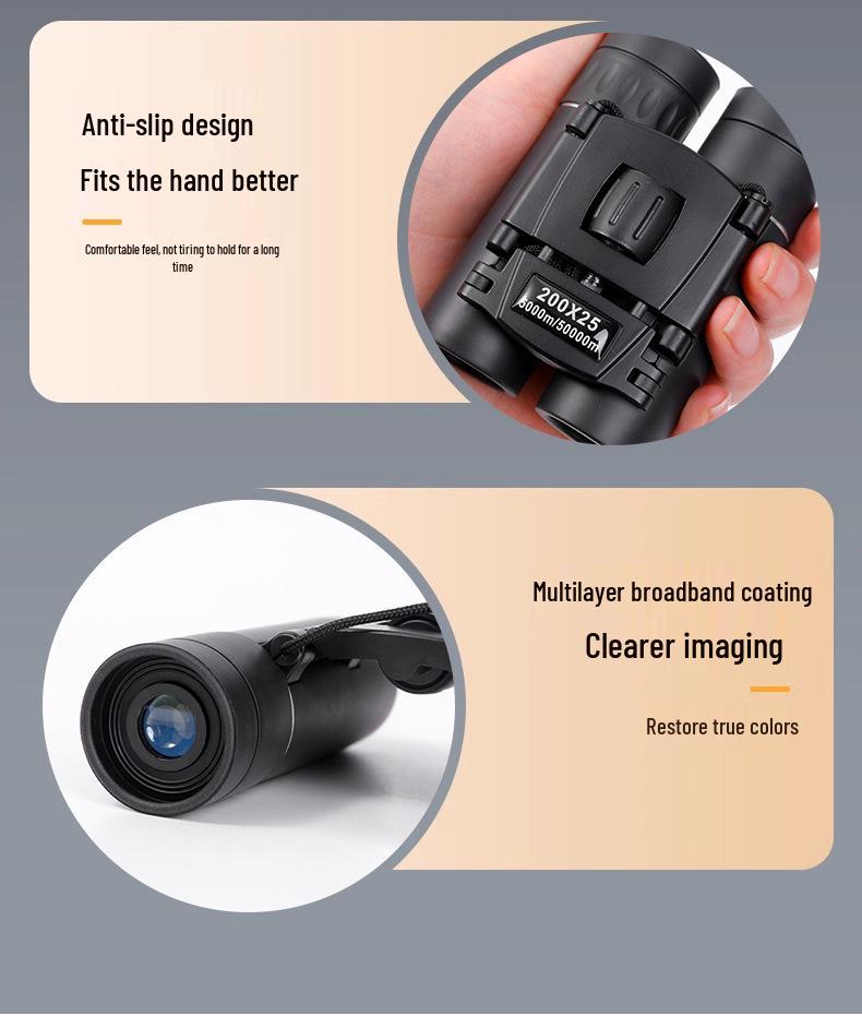 200X25 High Power HD Binoculars for Kids - Portable and Colorful Telescope