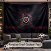 Wall Hanging Tapestry Custom NameRed Hot Chili Peppers Pattern Personalized Printed Fabric Wall Decor