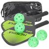 INOOMP Pickleball Paddle Pickleball Ракетка Honeycomb Core Pickleball с 4 мячами для женщин, мужчин, взрослых, детей, подарок, зеленый