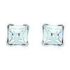 [J6025] - White Square Brilliant Silver - 4 Mm