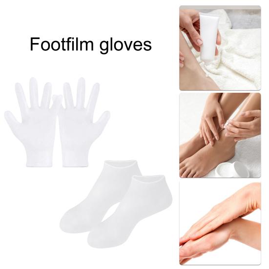 Увлажняющие перчатки, комплект носков, сухая потрескавшаяся кожа, лечение мозолей, силиконовые гелевые спа-перчатки для смягчения рук и ног