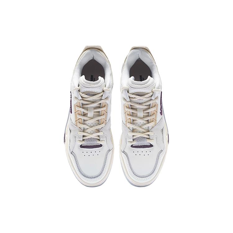 Li Ning 001 BTC SP Низкие Скейтбордические Кроссовки Женские Бело-Фиолетовые AZGS092-1