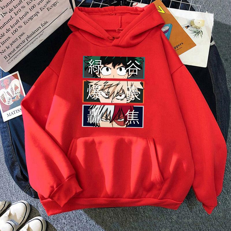 Autumn Winter My Hero Academia Print Casual Fashion Long Sleeve Men Hoodie Sweatshirt Anime Oversized Unisex Sportwear Pullovers