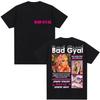 Футболка с графикой альбома рэперши Bad Gyal Модная хип-хоп футболка Харадзюку Оверсайз Хлопок Мужская Женская Повседневная Y2K Футболки Уличная...