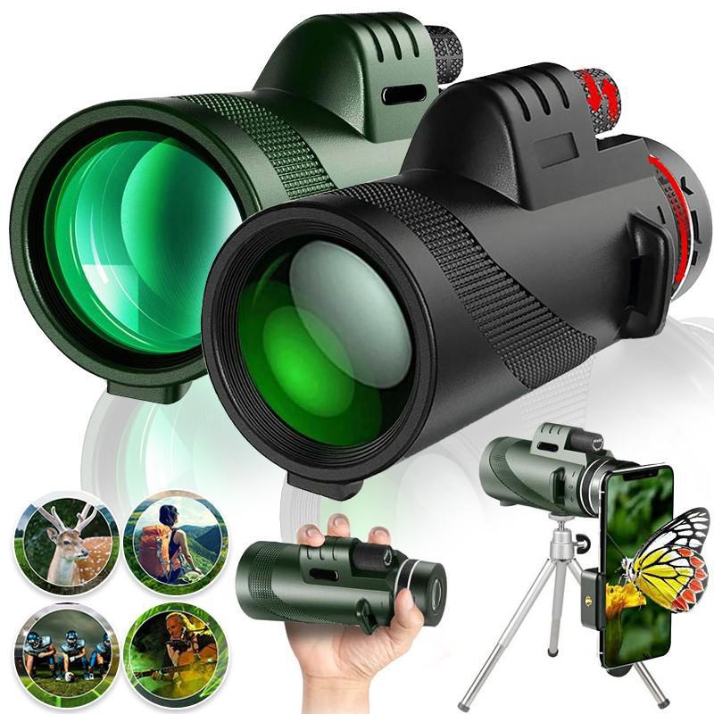 Монокулярный бинокль, Монокулярный бинокль HD Vision с дальним зумом со штативом или без него Портативный компактный бинокль для наблюдения за птицами