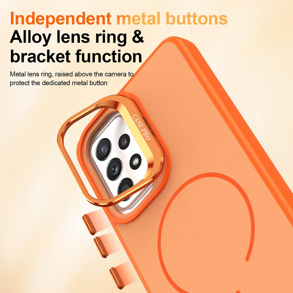 KEYSION Матовый чехол для телефона с покрытием Soft-touch и подставкой для линз, совместимый с MagSafe, для Samsung A52 A52S 5G, магнитный противоударный чехол для Galaxy A13 4G 5G