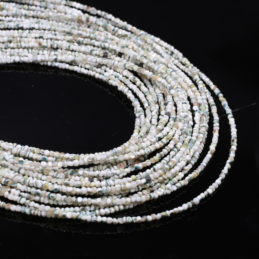 1 нить, Натуральные бусины из перламутра, 2-3 мм, Богемные свободные бусины-разделители для изготовления украшений, DIY ожерелья, браслеты, ножные браслеты, аксессуары для рукоделия 38 см