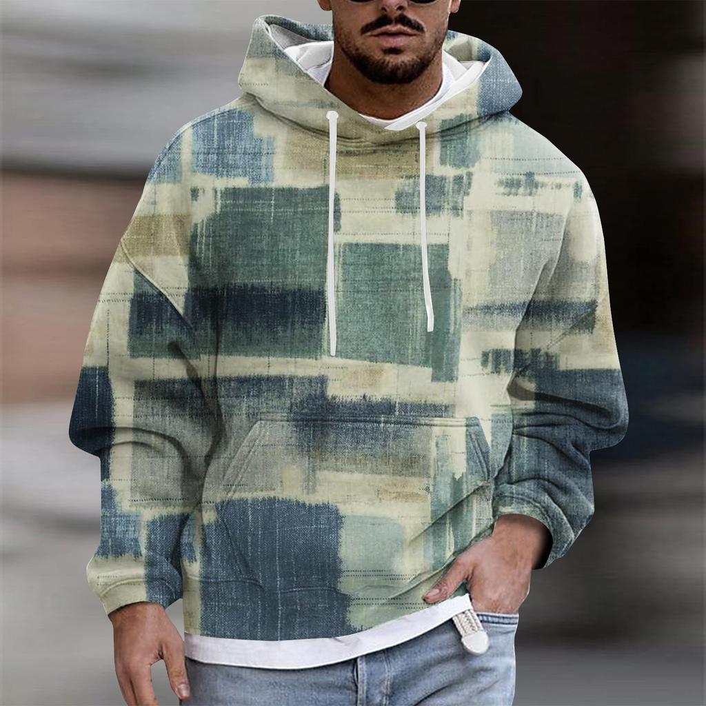 Fashion Print Loose Men's And Women's Long Sleeve Hooded Sweater