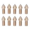 10 Pcs 3D Printer Nozzle Brass 0.4mm M6 High Flow High Speed Printing Nozzle for Neptune 4 Pro