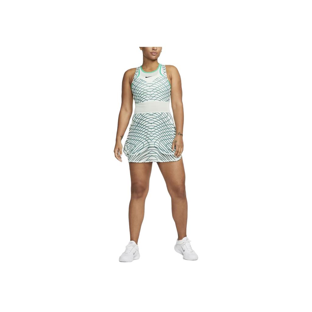 Nike Платье для бадминтона Court Dri-FIT Slam Fitted без рукавов, женские платья светло-зеленого цвета DR9739-394