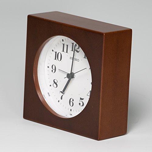 Seiko Clock Wall Clock Double Use Analog Alarm Wooden Frame Brown Wood KR501B SEIKO