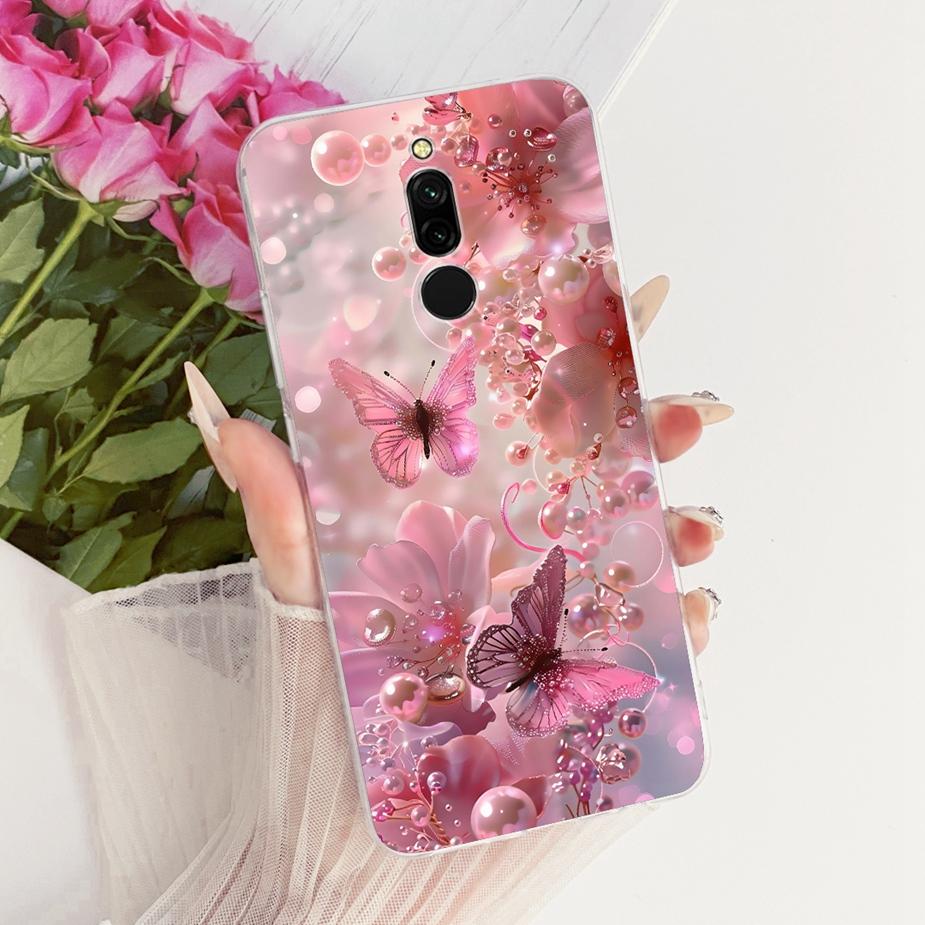 For Xiaomi Redmi 8 8A Case Luxury Flowers Butterfly Painted Cover Soft Slim Phone Case For Xiaomi Redmi 8A 8 Redmi8 Redmi8A Bags