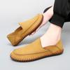 Men‘s Casual Shoes Handmade Leather Loafers Leather Flat Moccasins Men Sneakers Plus Size 39-47