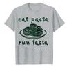 Funny Italian Foodie Graphic Cotton Tee Spaghetti Running Joke Shirt for Unisex Women Graphic T Shirts Unisex Clothing Harajuku Tops