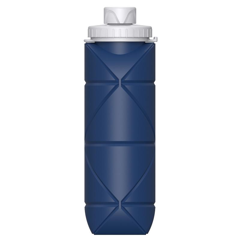 Athletic Kettle Food-grade Straw Silicone Folding Cup Lightweight Telescopic Cup Thickened Net Weight 140G 600ML