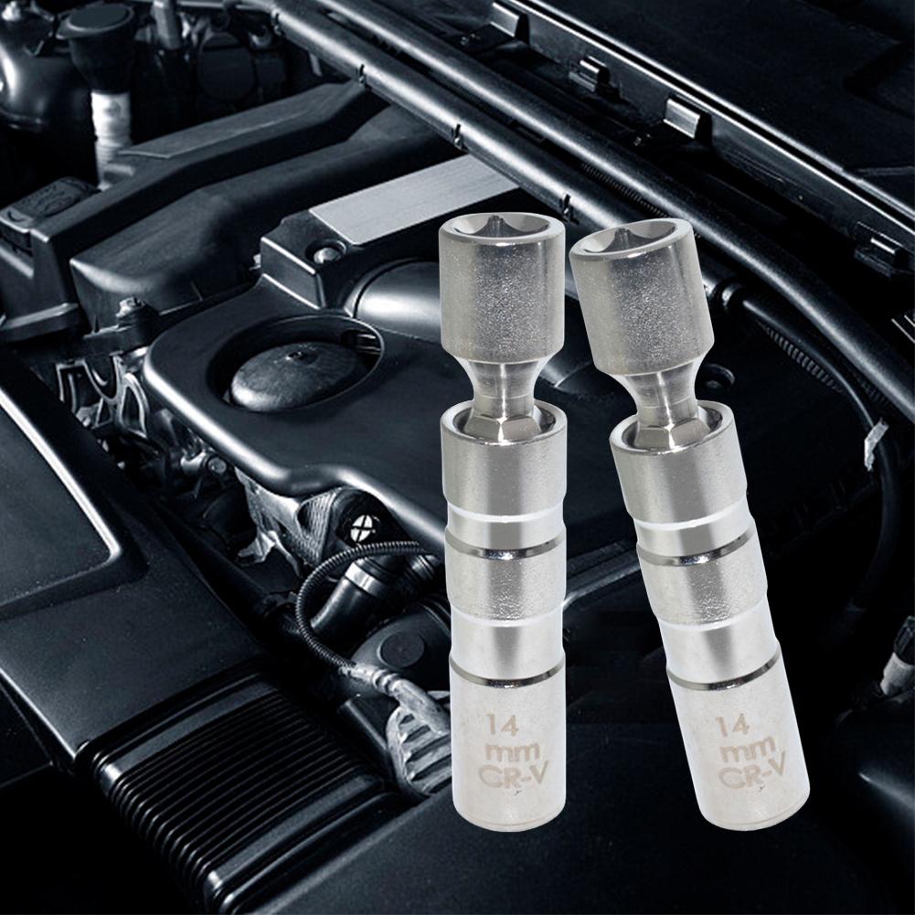 14mm 16mm Universal Joint with Magnetic Flexible Socket 12-Point 3/8inch Drive Swivel Socket Removal Tool Spark Plug Spanner