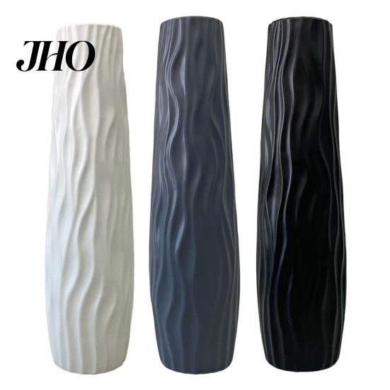 Long-term Display Vase Large Floor Tall Decorative Textured Shatterproof Versatile Flower Holder Standing for Home Living Room Study Decor Centerpiece