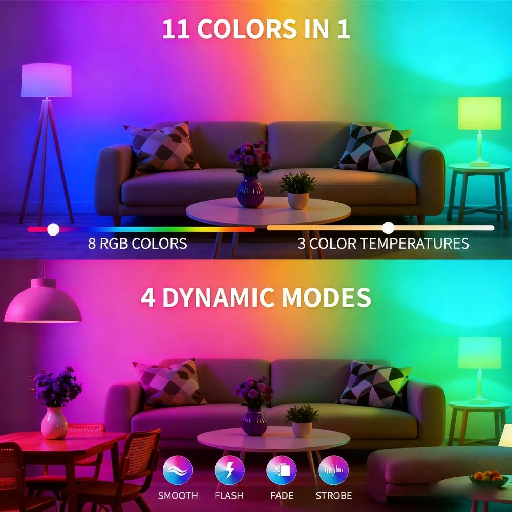 RGB/3 Color USB Led Bulb Rechargeable Light Bulb Smart Bulb Dimmable E27 Bulbs with Timing Cordless Battery Operated Light Bulb