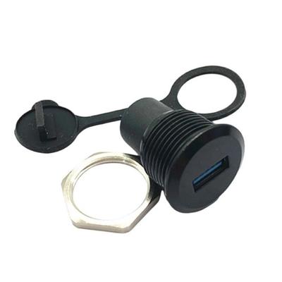 Круглый разъем-гнездо USB 3.0 Female с пылезащитной крышкой, совместимый с устройствами USB 2.0, прочный корпус из цинка