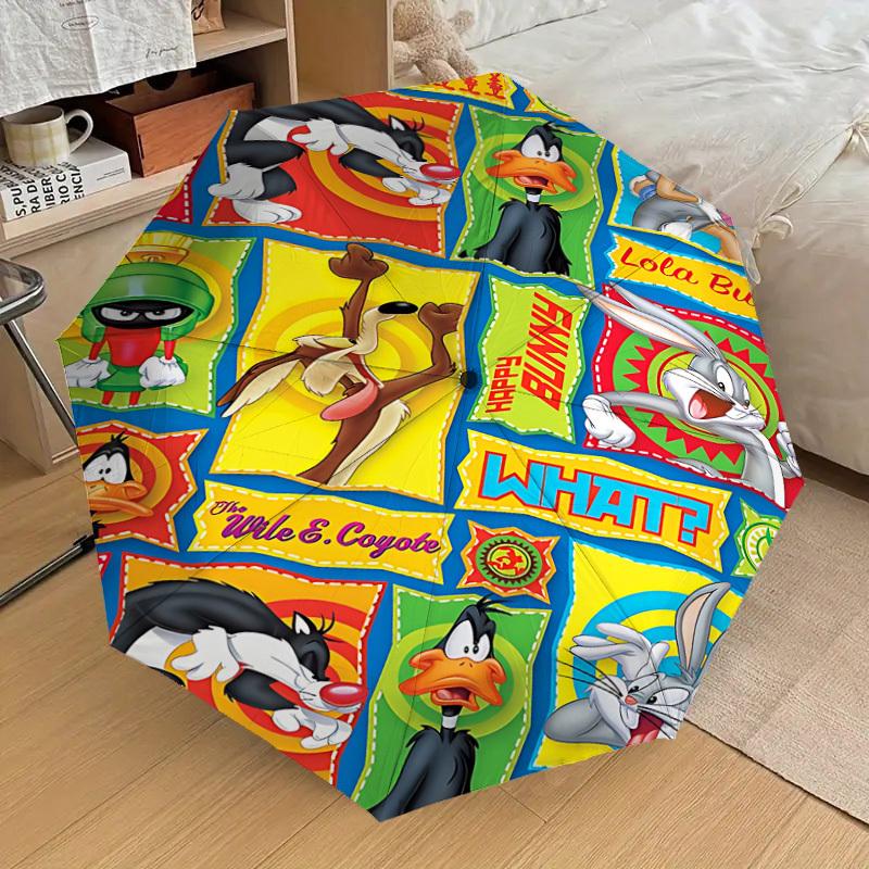 1PC Warner cartoon characters Umbrella-8-Rib Reinforced, Automatic Open, Lightweight & Durable-A50