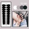 24Pcs Cat Eye Love Design Short Oval Full Cover Press On Nails Simple Red Detachable False Nail Tips Set