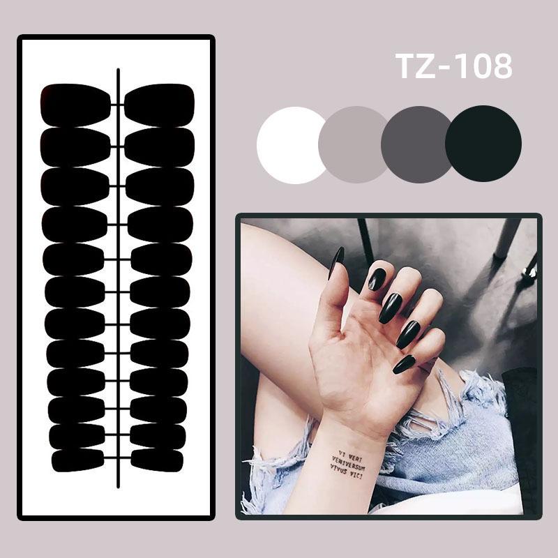 24Pcs Cat Eye Love Design Short Oval Full Cover Press On Nails Simple Red Detachable False Nail Tips Set