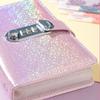 PU Leather 100 Envelope Challenge Binder With Password Lock Reusable Saving Money Notebook Waterproof Laser Cover