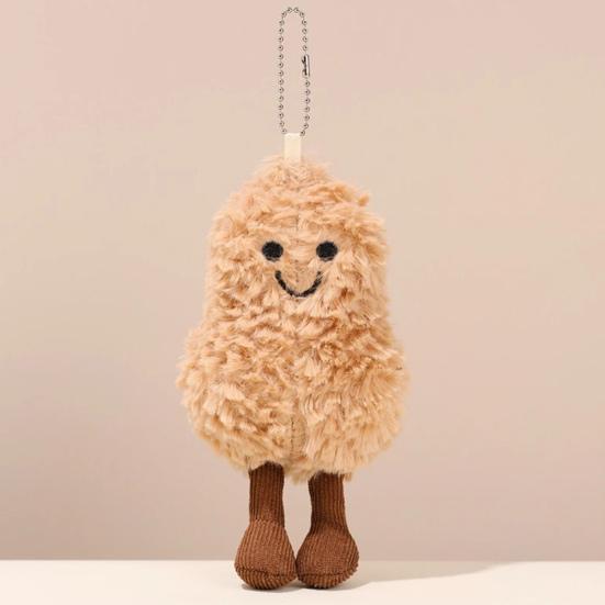 Yousheng Peanut Plush Подвеска 17 см Милая интерактивная игрушка карманного размера Плюшевый брелок для ключей Украшение гостиной Подарок на день рождения для девочек и мальчиков