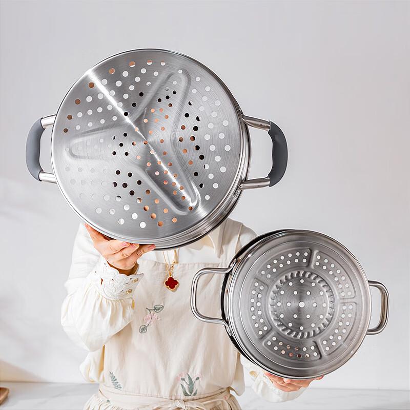 Debo Elliott 3-Layer 316 Stainless Steel Steamer Pot, 30cm