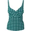 Polka Dot Printed Women Vest Tankini Set Ladies Summer Swimwear