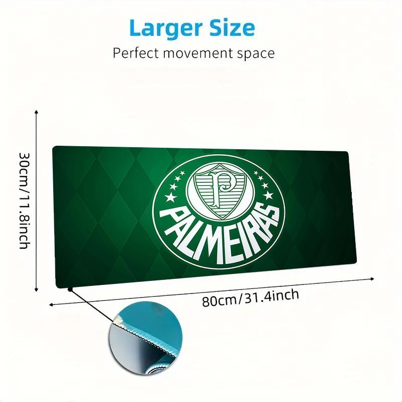 Palmeiras Print Cushion Non-slip Laptop Tablet Big Mousepad XXL Mat Mini PC Playmat With Lock edge