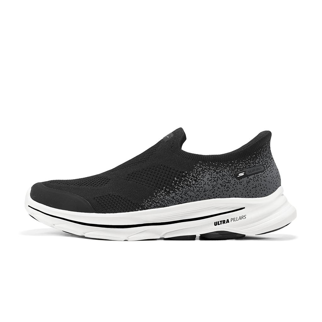 Skechers Go Walk 8 Амортизация Дышащая Поддержка Баланс Легкие Увеличивающие Рост Повседневная Обувь Мужская Черный Белый 216784-BKW